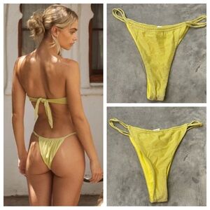 New! Montce brasil bikini bottom limon sparkle cheeky thong 27866